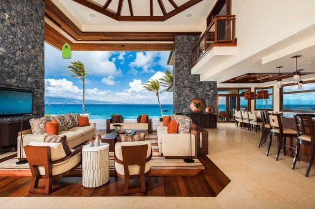 Tropical Living Room Beach