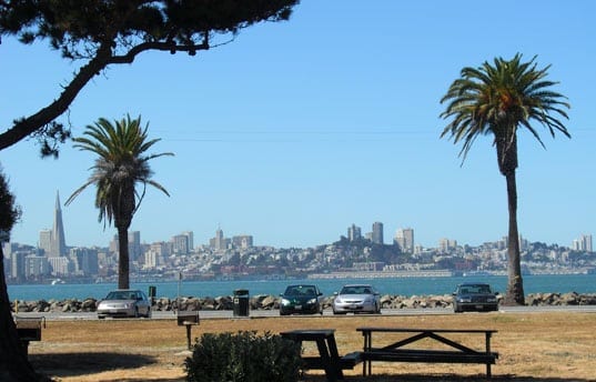 Back end view of San Francisco